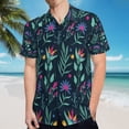 thumbnail image 5 of High Quality Hawaiian Shirts for Men Short Sleeve Aloha Beach Shirt Floral Summer Casual Button Down Shirts Blouses VECQSE, 5 of 7