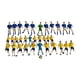thumbnail image 1 of 11x figuras de fútbol en miniatura figuras de fútbol accesorios fotográficos realistas Tiny People Modelo para decoración de escritorio mesa de arena amarillo, 1 of 8