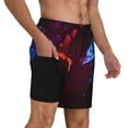 thumbnail image 2 of Vsdgher Futuristic Red And Blue Bird for Mens Swim Trunks with Compression Liner Swim Shorts Swim Suits Board Shorts-XX-Large, 2 of 6