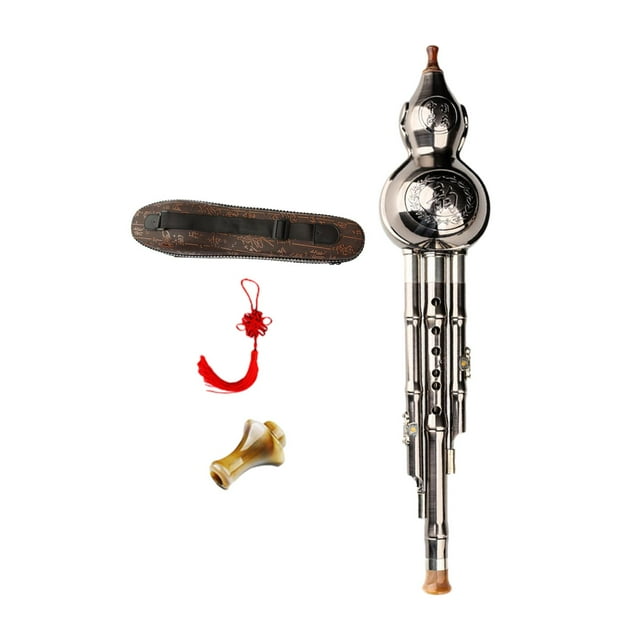 Milaget Hulusi Flûte Instrument Chinois Yunnan Instrument Folklorique pour Performance Scène B Touche Adulte