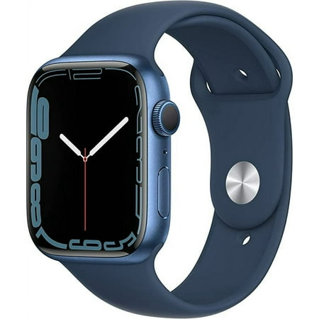 Restored Premium Apple Watch Series 7 (41mm, GPS + Cellular) Aluminum Blue Case with Abyss Blue Sport Band 32GB (Refurbished)