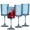Blue, variant on Ribbed Clear Wine Glasses Set of 4, 18oz Lead-Free Crystal Vintage Wine Glasses, Thin Rim Long Stem for Red/White Wine & Champagne