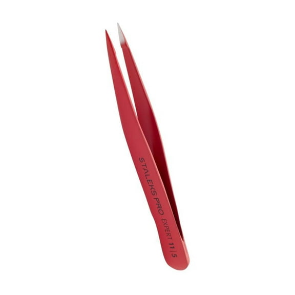 Eyebrow tweezers EXPERT 11 TYPE 5 (point) red color- TE-11/5r