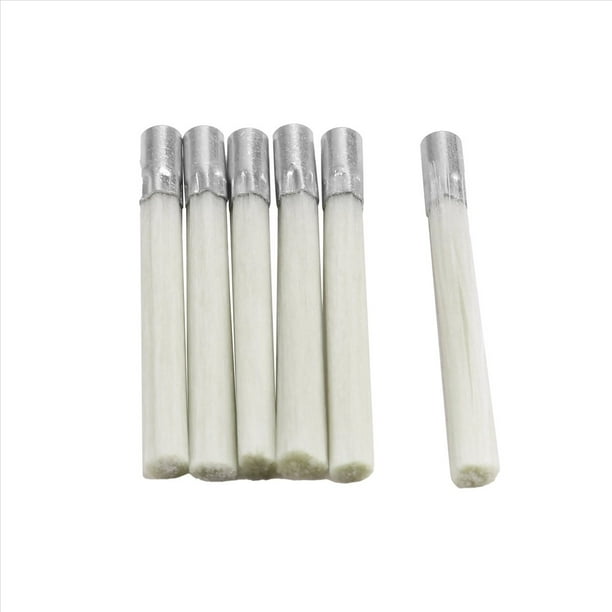 6 Piezas de Recambio de Cepillo para Raspar, Puntas de Repuesto de Cepillo de Fibra de Limpieza para Reparación de Relojes para Mantenimiento de Relojes