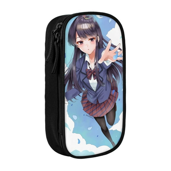 Anime Komi Can'T Communicate Komi Shouko Pencil Case, Multipurpose Pencase ,Large Capacity Durable Pencil Pouch Storage Pen Bag Organizer Stationery