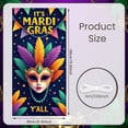 thumbnail image 2 of Golden Mask Mardi Gras Banner Green Yellow Feathers Carnival Display Colorful Balloons Triangular Flags Festival Backdrop for Mardi Gras Party Carnival Celebration Masquerade Ball, 2 of 9