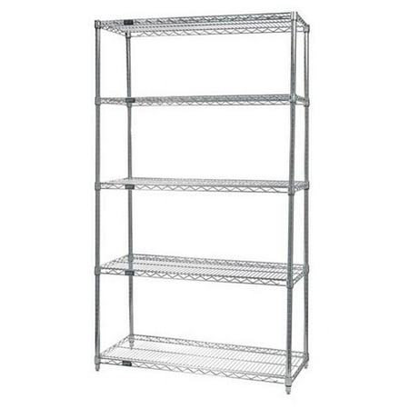 

Quantum Storage WR63-2460C-5 5-Shelf Chrome Wire Shelving Unit - 24 x 60 x 63 in.