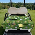 thumbnail image 2 of Whosucclay Golf Ball Tee Pattern Foldable Golf Cart Seat Covers, 51.18 x 30.3 inches 4 Storage Pockets Keeps Seat Cool, 2 of 9