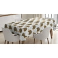 thumbnail image 1 of Ambesonne Hedgehog Tablecloth Rectangular Table Cover, Cartoon Porcupines, 60"x90", Caramel Pale Brown White, 1 of 3