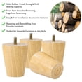 thumbnail image 4 of Uxcell Wood Furniture Legs 4Pcs, Hardwood Replacement Legs for Sofa DIY Wood Color 3.15 inch, 4 of 8