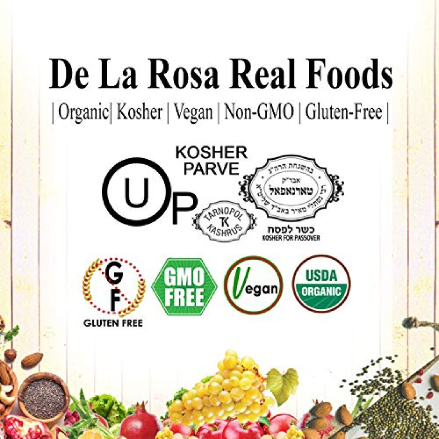 De La Rosa 613 Organic White Balsamic Vinegar, Vegan, 5 Liters