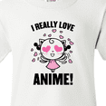 thumbnail image 4 of Inktastic I Really Love Anime with Cute Anime Cat and Hearts Youth T-Shirt, 4 of 5