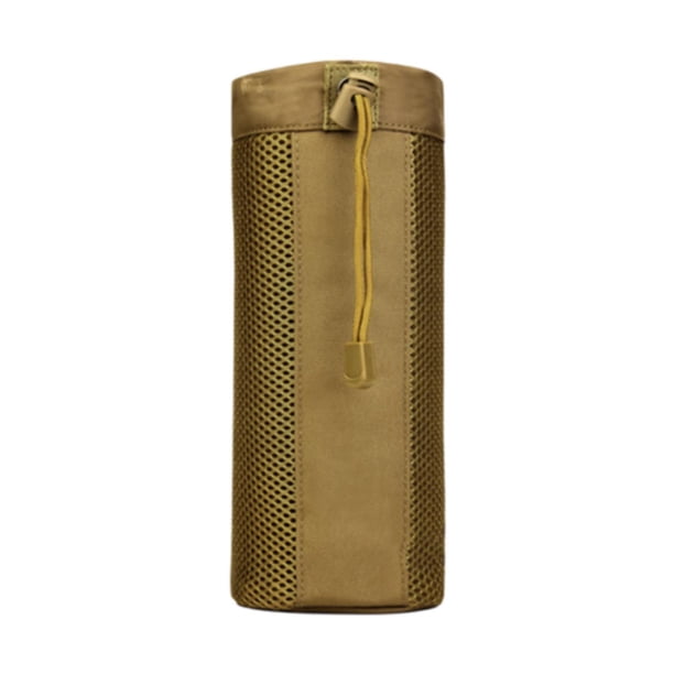 Bolsa para botella de agua al aire libre, bolsa para portavasos, 23 x 9 cm, versátil, resistente al desgaste con Marrón