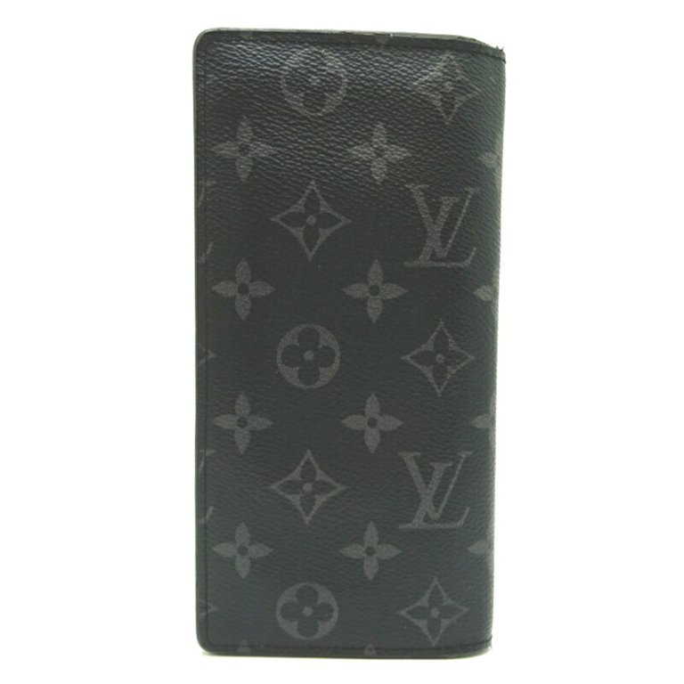 Auth Louis Vuitton Monogram Eclipse Portofeuil Brother M61697