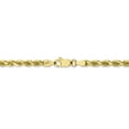 thumbnail image 4 of 10K Yellow Gold 3.5mm Handmade Diamond Cut Rope Chain 20 Inch, 4 of 5