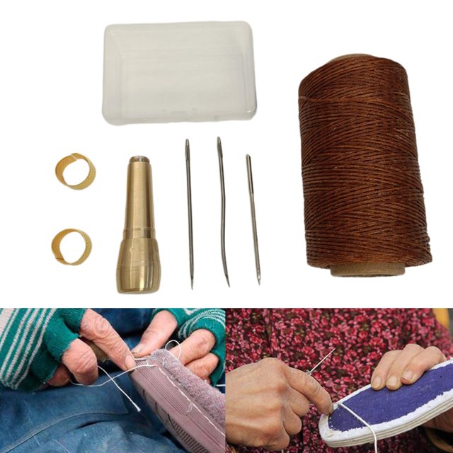 Accesorios profesionales de artesanía en cuero, costura, kit de herramientas y suministros de punzones de costura, artesanía de bricolaje, cuero, tela Soledad Agujas de punzón de coser