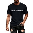 thumbnail image 3 of Crew Neck T Shirts for Men Quarter Sleeve Big & Tall Basic Tee Fashion Printing Round Neck Summer Outdoor Basic Basic Tee, 3 of 3