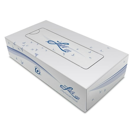 Facial Tissue - Flat Box - Case of 30 (Best Tissues For Sore Nose)