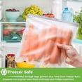 thumbnail image 5 of 6 Pack Reusable Gallon Freezer Bags Dishwasher Safe, BPA FREE Reusable Food Storage Bags, Extra Thick Silicone Free 1 Gallon Bags for Marinate Meat, Cereal, Sandwich, Snack, Travel Item, 5 of 7
