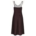 thumbnail image 7 of Maxi Dresses for Women 2025, Ladies Summer Fashion Casual Sexy Hanging Strap Split Printed Round Neck Dress(Coffee,S), 7 of 7