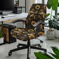 thumbnail image 2 of FKELYI Office Chair Covers Stretch Computer Chair Slipcovers for Armchair, Washable Retro Sunflower Bee Print Gaming Chair Protector Cover for Home Office, Small, 2 of 6
