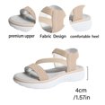 thumbnail image 7 of Walking Sandals for Women Thick Soft Sole Strappy Beach Shoes Comfortable Footbed Open Toe Lightweight Casual Summer Athletic Footwear Beige Size 8, 7 of 7