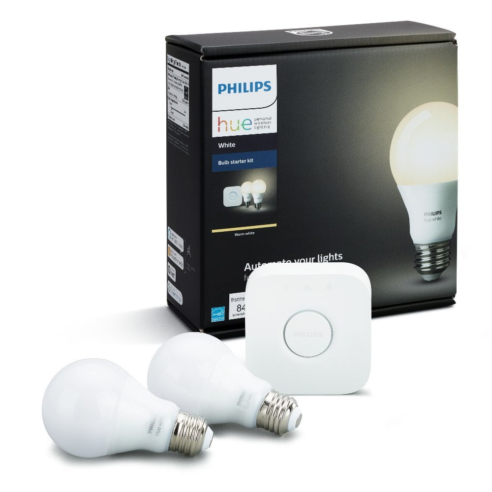 471986 for sale online Philips Hue White Ambiance Dimmable 4 Bulb Starter Kit A19 LED 60w 