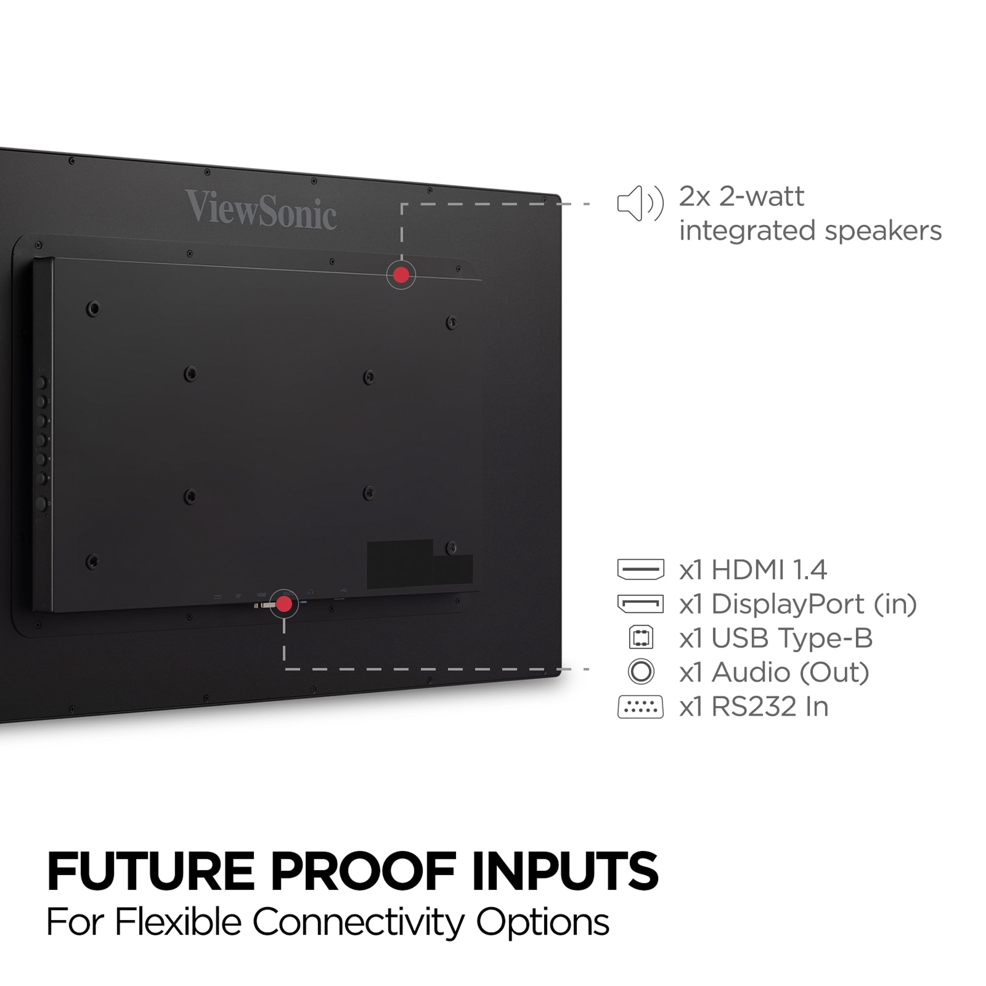 ViewSonic TD3207 32" FHD Touch Screen Monitor with HDMI, USB and DP