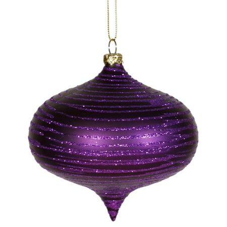 Download Vickerman 23752 - 4" Purple Matte Glitter Onion Christmas ...