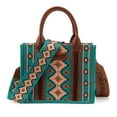 thumbnail image 7 of Wrangler Aztec Tote Bag for Women Boho Shoulder Purses and Handbags, Turquoise, 7 of 7