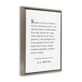 thumbnail image 4 of Stupell Industries Siempre Contigo - A.A. Milne Inspirational Quotes & Sayings Painting Brown Floater Framed Art Print Wall Art, 25 x 31, 4 of 10