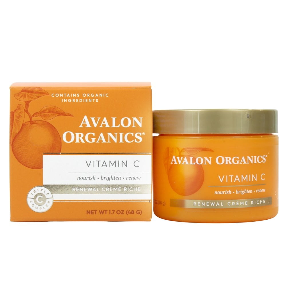 Avalon Organics Intense Defense Renewal Face Cream with Vitamin C 1.7 oz.