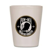 CafePress - POW/MIA Masonic - White Shot Glass, Unique and Funny Shot Glass