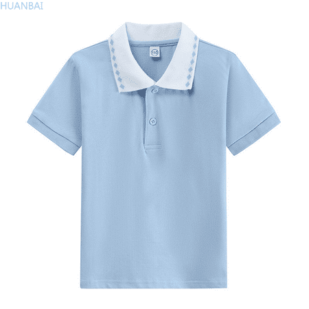 HUANBAI Toddler Kids Girls Boys Short Classic Loose Short Tunic Tops Soft Blouse Sleeve Solid T Shirt Tee Tops Clothes Basic Tshirt Tops 4-5 Years