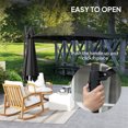 thumbnail image 4 of Outsunny 8.5FT Offset Patio Umbrella 360° Rotation Cantilever Parasol Black, 4 of 10