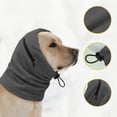thumbnail image 4 of Pet Calming Hood Scarf for Dogs, Double Layer Warm Fleece Head Cover, Adjustable Drawstring Zipper Closure, Winter Anxiety Relief Neck Wrap for Small Medium Dogs, 4 of 6
