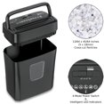 thumbnail image 2 of Bonsaii Overheat Protection Cross Cut Paper Shredder, Black, 2 of 8
