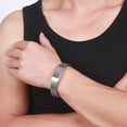thumbnail image 2 of Pulsera de Identificación de Alerta Sunnimix Cadena de acero inoxidable 316L Brazalete de Mano azul, 2 of 7