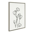 thumbnail image 2 of Kate and Laurel Sylvie Botanical Sketch Print No 3 Framed Canvas Wall Art by The Creative Bunch Studio, 23x33 Gray, Minimalist Abstract Botanical Print for Wall, 2 of 9
