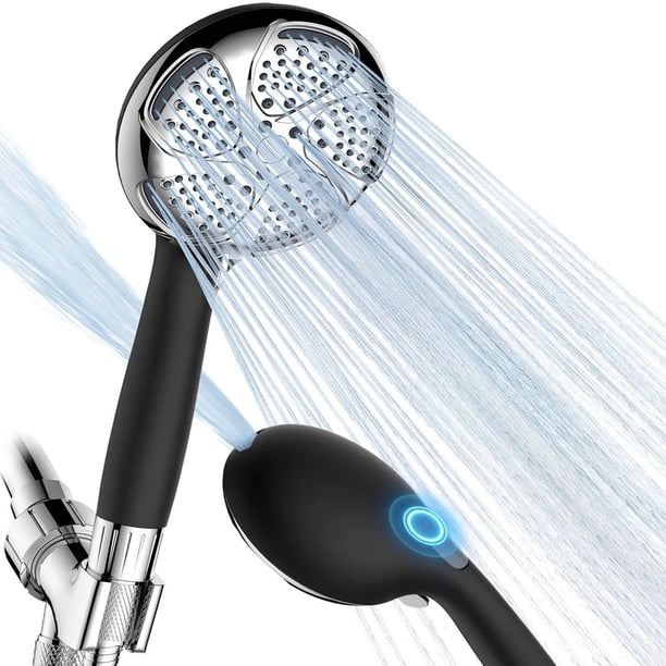 FEELSO Cabezal de Regadera de Mano con Filtro, Alta Presión, 7 Modos, Anti Sarro para Agua Dura, Fácil Instalación