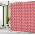 thumbnail image 4 of Ambesonne Chevron Shower Curtain, Abstract Geometric Zigzag, 69"Wx75"L, Dark Magenta, 4 of 4