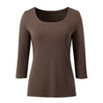 thumbnail image 4 of EDFBUYKRS Long Sleeve Shirts for Women Fall V Neck Lace Blouses Casual Dressy Tunic Pullover Sweaters Tops Xl, 4 of 5