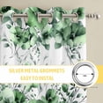 thumbnail image 6 of Green Floral Kitchen Curtains Window Panels, Vintage Farmhouse Garden Flower Leaves Insulated Window Treatment Curtain, Grommet Curtains for Bedroom/Living Room/Bathroom, 2 Piece 42"Wx63"L, 6 of 8