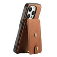 thumbnail image 6 of ELEHOLD for iPhone 16 Pro Case,Retro PU Leather Compatible with Mag Safe Accessory Detachable Card Holder  Kickstand Shockproof Wallet Phone Case for iPhone 16 Pro,Brown, 6 of 8