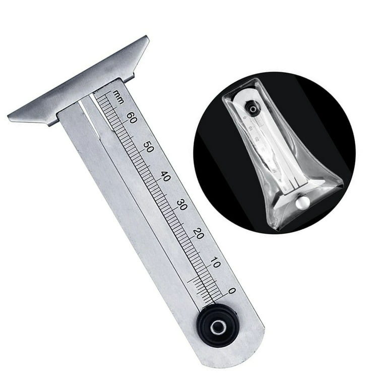 Stainless steel automobile tire tread depth gauge caliper measuring tool 