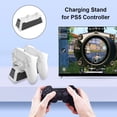 thumbnail image 2 of Sywqhk Estación de soporte de cargador de controlador dual rápido para PS5 Joystick Gamepad Power Dock, 2 of 9