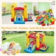 thumbnail image 6 of Costway Kids Bouncy Castle with  Slide & Ball Pit Ocean Balls & 480W Blower Included, 6 of 10
