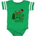 thumbnail image 3 of Inktastic Santa is Promoting Me to Big Brother Green Plaid Tree Boys Baby Bodysuit, 3 of 5