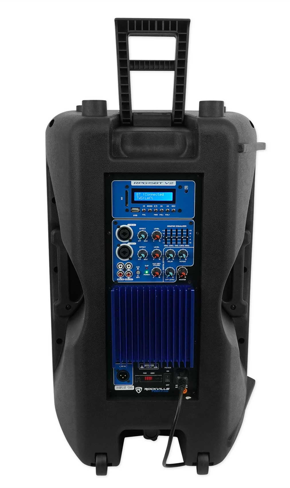 (2) Rockville RPG15BT 15" 1000w Powered DJ PA Speakers BlueTooth, Wireless Link