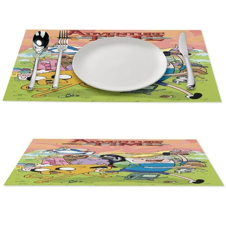 

Adventure Time Cute cartoon table mat non-slip heat-resistant washable 6 PCS